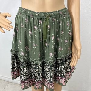 Spell Lionheart Mini Skirt in Green colorway